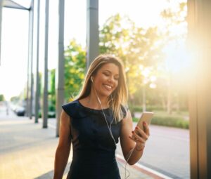 Woman on Cell outside